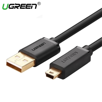 USB კაბელი UGREEN US132 (10386) USB 2.0 A Male to Mini 5 Pin Male Cable 3m (Black)