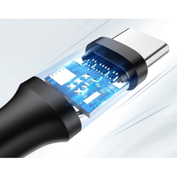 USB კაბელი UGREEN US184 (20883) USB 3.0 A Male to Type C Male Cable Nickel Plating 1.5m (black)
