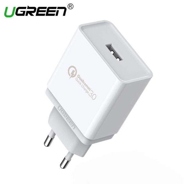 მობილურის დამტენი UGREEN CD122 (20909) USB Charger with QC3.0 18W EU (White)