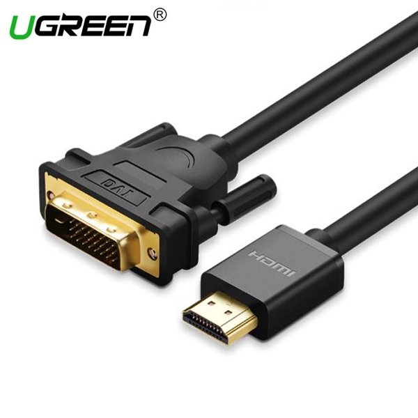 UGREEN HD106 (30107) HDMI to DVI Flat Cable 3m (Black)