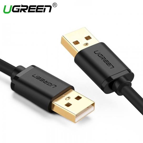 USB კაბელი UGREEN US102 (10308) USB 2.0 A Male to A Male Cable 0.5m (Black)