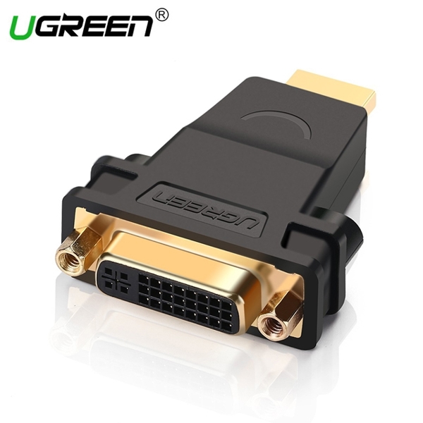 ადაპტერი UGREEN 20123, HDMI Male to DVI (24+5) Female Adapter, Black