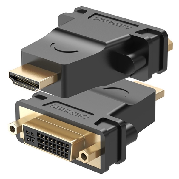 ადაპტერი UGREEN 20123, HDMI Male to DVI (24+5) Female Adapter, Black