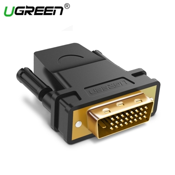 ადაპტერი UGREEN 20124, DVI 24+1 Male to HDMI Female Adapter, Black