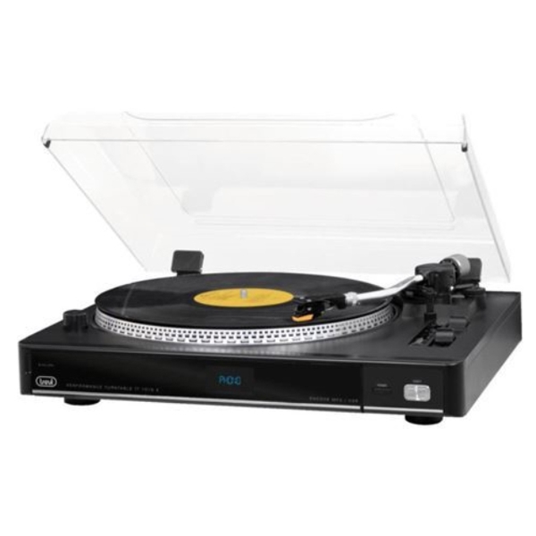  TREVI TURNTABLE TT1075E BLACK TURNTABLE HIFI STEREOENCODING MP3SDUSB   (33, 45  RPM SPEED) AUTO RETURN PITCH CONTROL