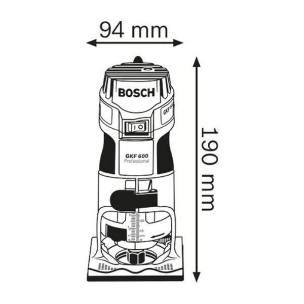 კიდის ფრეზერი BOSCH GKF 600 PALM ROUTER