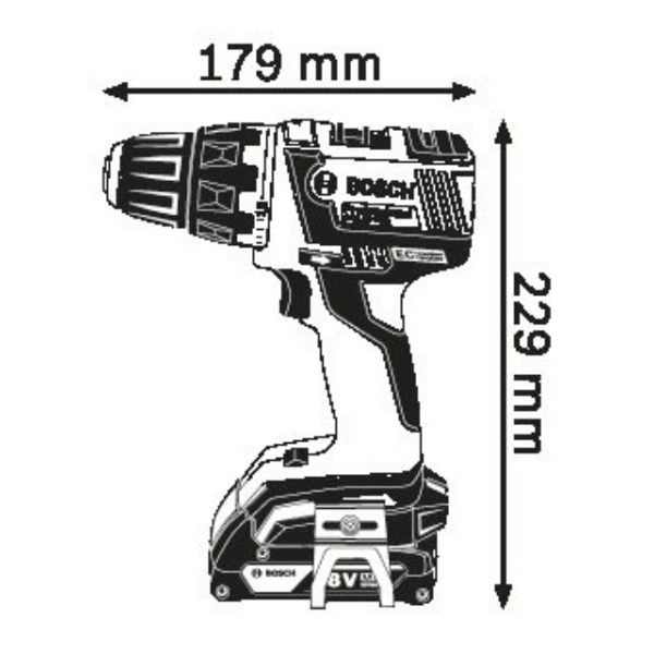 აკუმულატორიანი სახრახნისი BOSCH GSR 18v-EC 06019E8101