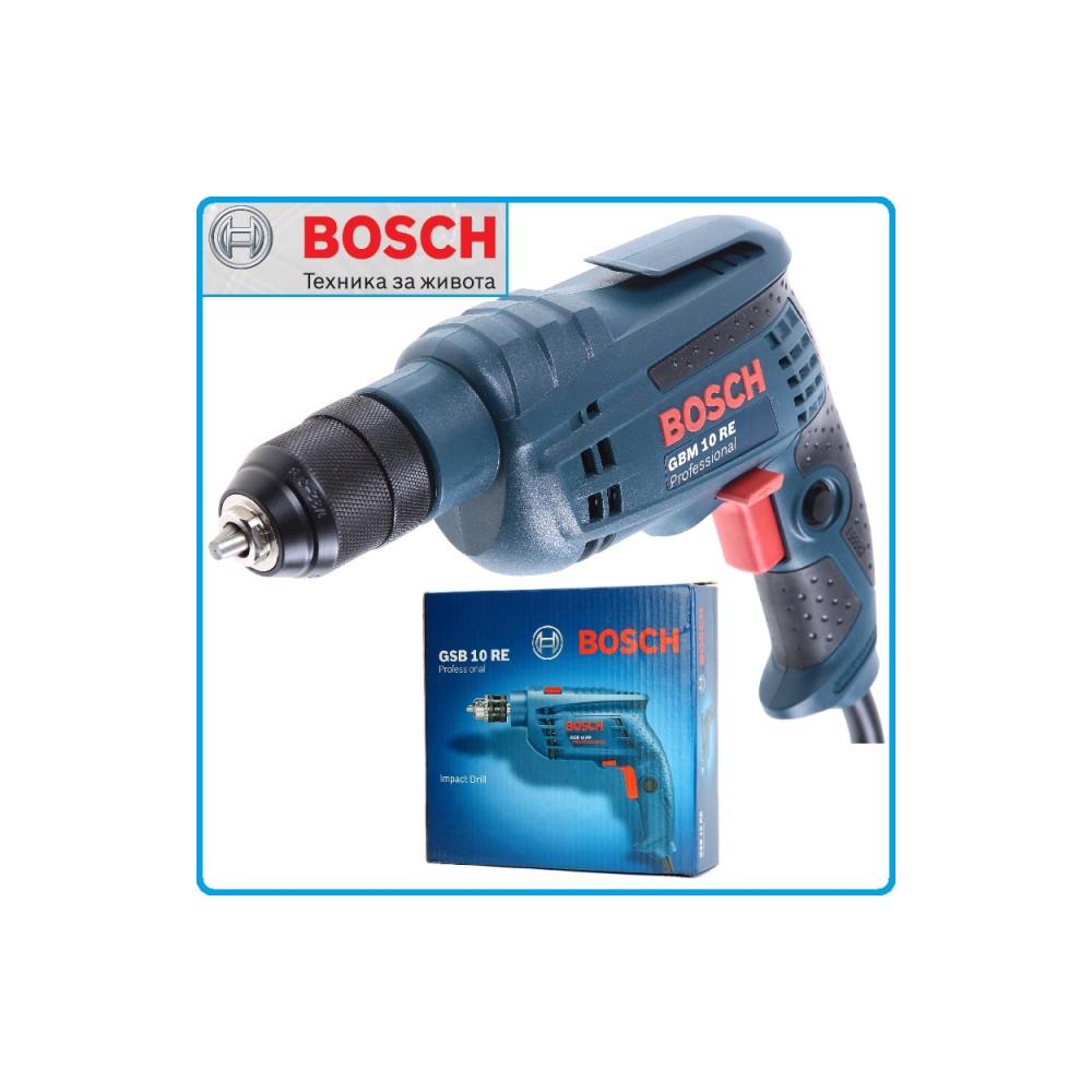 საბურღი BOSCH GBM 10 RE 