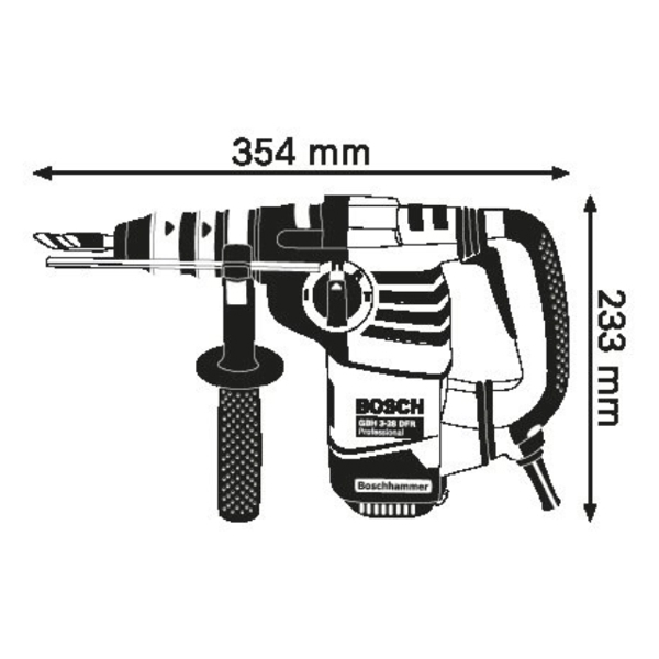 პერფორატორი BOSCH GBH 3-28 DFR 061124A000 SDS Plus 