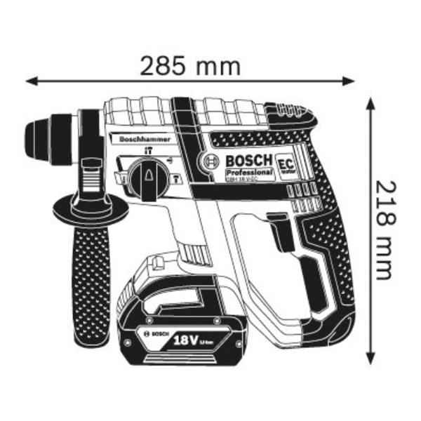 პერფორატორი აკუმულატორით BOSCH GBH 18 v-ec 0611904002  