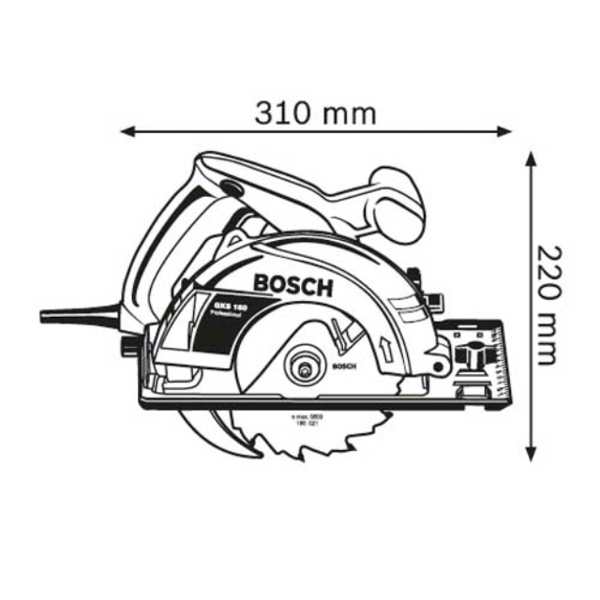 ხელის ცირკულარული ხერხი BOSCH GKS 160 0601670000