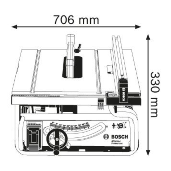 მაგიდის ცირკულარული ხერხი BOSCH GTS 10 J 0601B30500