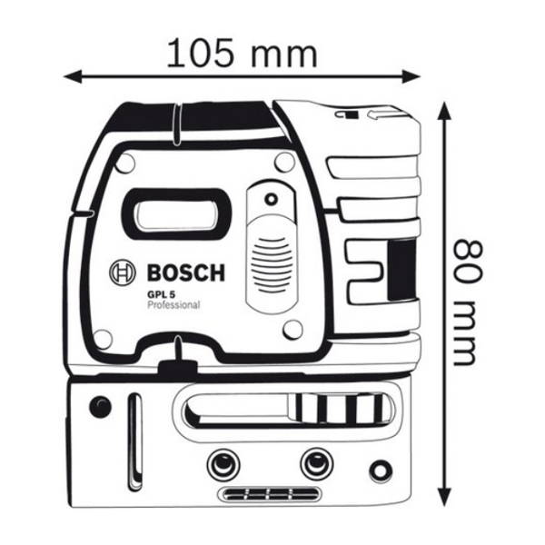 წერტილოვანი და ხაზოვანი ნიველირი BOSCH GPL 5 0601066200