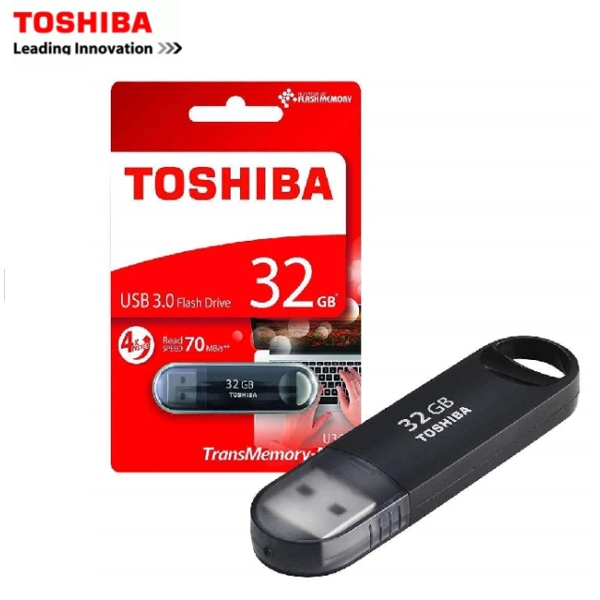 ფლეშ მეხსიერება TOSHIBA USB FLASH DRIVE 32GB USB 3.0 U361 BLACK RETAIL THN U361K0320M4