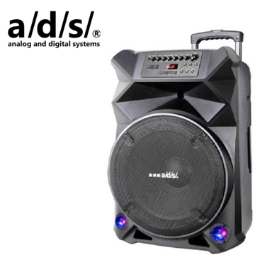 კარაოკე დინამიკი ADS SPEAKER  Trolley BD-T15D RMS Power 120W Woofer 15 Twitter 1 Bluetooth USB NFC SD Card FM Karaoke LED Lighting Wireless Mic 2pc Remote control GW 21.9KG