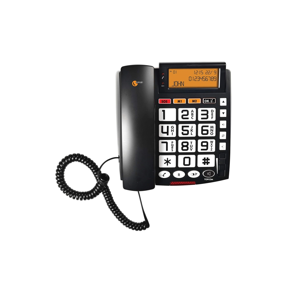 TOPCOM SOLOGIC A831, Landline Phone, Black