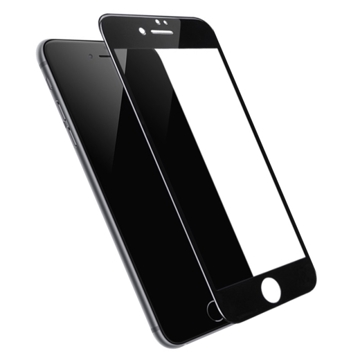  APPLE FLASH ATTACH FULL SCREEN SILK SCREEN HD TEMPERED GLASS FOR IPHONE78(G1)  BLACK