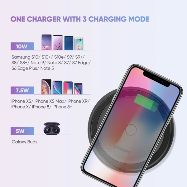 უსადენო დამტენი UGREEN ED032 (60470) QI Wireless charger Black