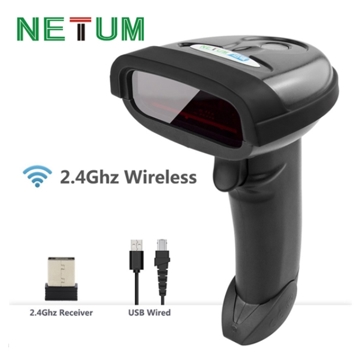 ბარკოდ სკანერი NETUM NT-1698W Wireless Barcode Scanner, 2 in 1 2.4G Wireless & USB Wired 1D Laser Barcode Reader Handheld Bar Code Reader Cordless Rechargeable Bar Code Scanner for Computer MAC Laptop 