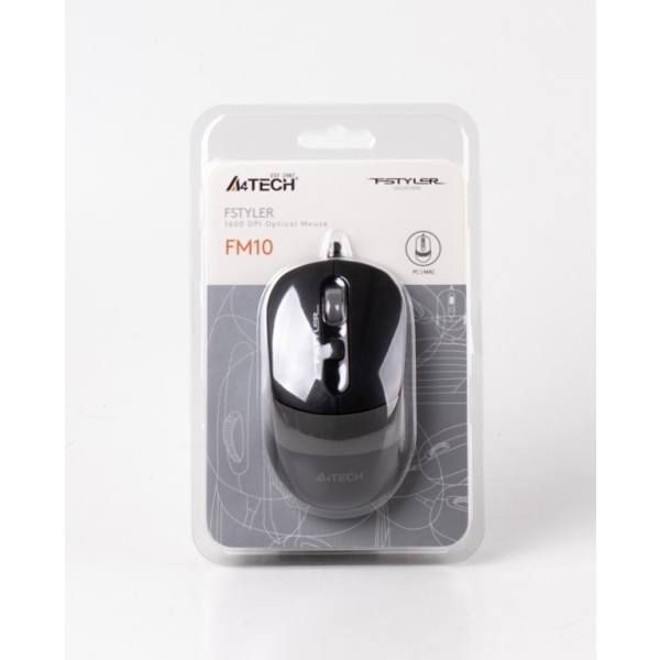 მაუსი A4tech FM10 FSTYLER WIRED OPTICAL MOUSE USB GREY 