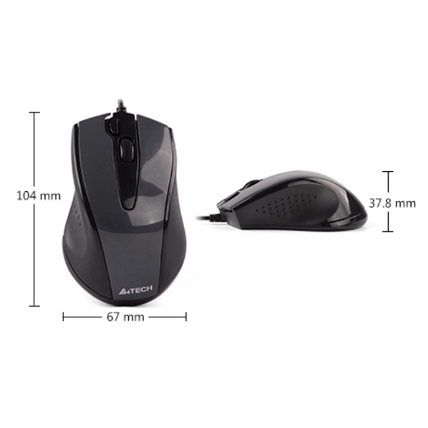 მაუსი A4Tech N500FS V-TRACK PADLESS MOUSE WITH SILENCE 