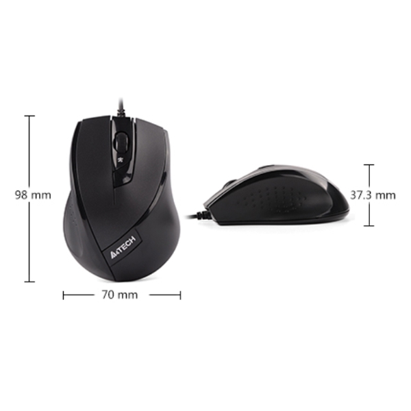 მაუსი A4Tech N-600X-1 V-TRACK WIRED MOUSE USB BLACK 