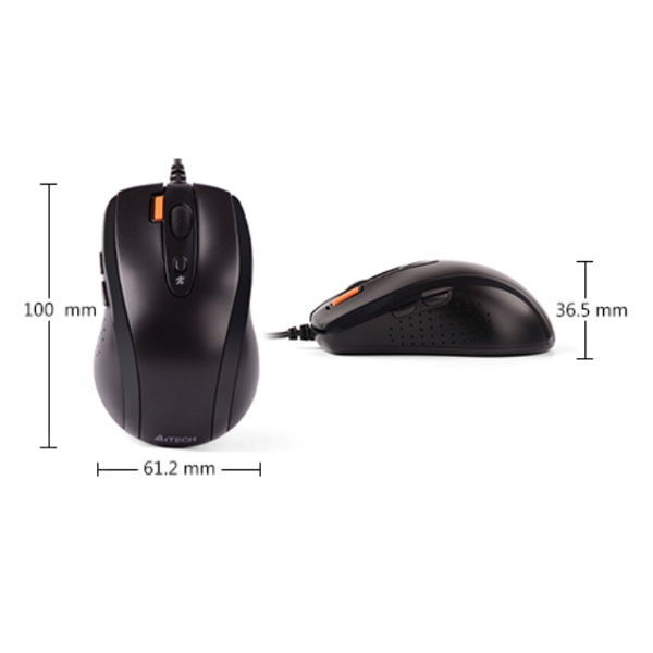 მაუსი A4Tech N-70FX V-TRACK WIRED MOUSE USB BLACK