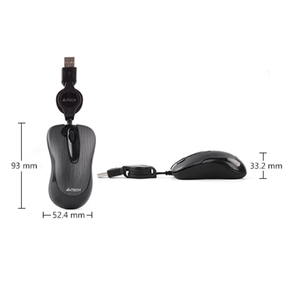 მაუსი A4Tech N-60F V-TRACK WIRED MOUSE USB CARTON