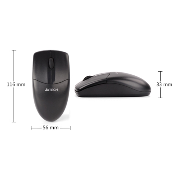 უკაბელო მაუსი A4Tech G3-220N V-TRACK WIRELESS G3 MOUSE USB BLACK, 