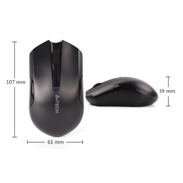 უკაბელო მაუსი A4Tech G3-200N V-TRACK WIRELESS G3 MOUSE USB BLACK