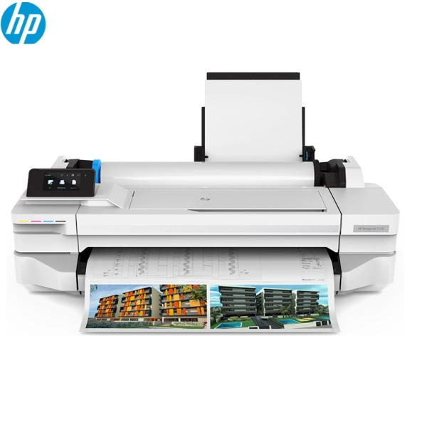 პლოტერი HP DesignJet T125 24 in Printer 45 sec page on A1 Up to 1200 x 1200 dpi Roll size 279 to 610 mm Input tray A4, A3 manual feed A2 A1 Grammage 60 to 280 g/m² roll manual feed 60 to 220 g/m² input tray Memory 256 MB Interfaces Fast Ethernet