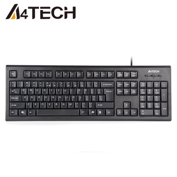 კლავიატურა A4Tech KR-85 COMFORT KEYBOARD USB BLACK US+RUSSIAN