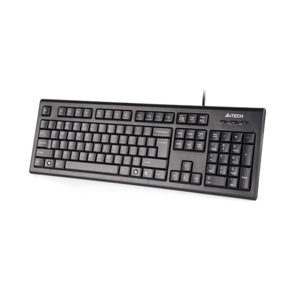 კლავიატურა A4Tech KR-85 COMFORT KEYBOARD USB BLACK US+RUSSIAN