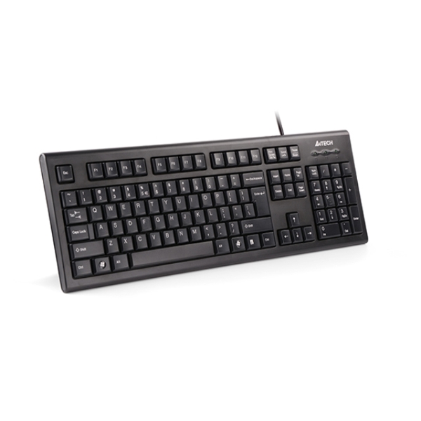 კლავიატურა A4Tech KR-85 COMFORT KEYBOARD USB BLACK US+RUSSIAN