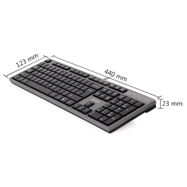 კლავიატურა A4Tech KD-300 X-SLIM KEYBOARD USB SILVER GREY