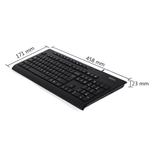 კლავიატურა A4Tech KD-800 X-SLIM KEYBOARD USB BLACK US+RUSSIAN