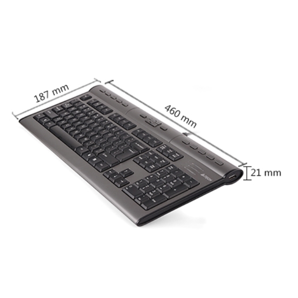 კლავიატურა A4Tech KL-7MUU X-SLIM MULTIMEDIA KEYBOARD USB SILVER 