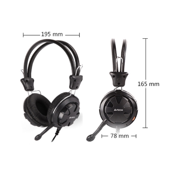 ყურსასმენი A4Tech HS-28 HEADSET BLACK+GREY