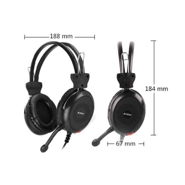 ყურსასმენი A4Tech HS-30i HEADSET BLACK WITH 4PIN STEREO PLUG