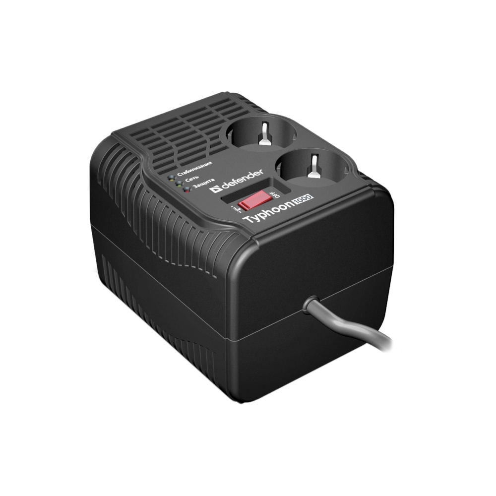 ძაბვის რეგულატორი Automatic Voltage Regulator Defender AVR Typhoon 1000 320W 2 outlets