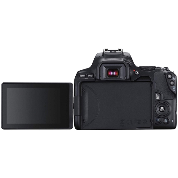 ციფრული ფოტოაპარატი Canon EOS 250D Black EF S 18 55mm 24.1 megapixel 4K movies Movable screen Wi-Fi Bluetooth Optical viewfinder Dual Pixel CMOS AF Guided UI Creative Assist