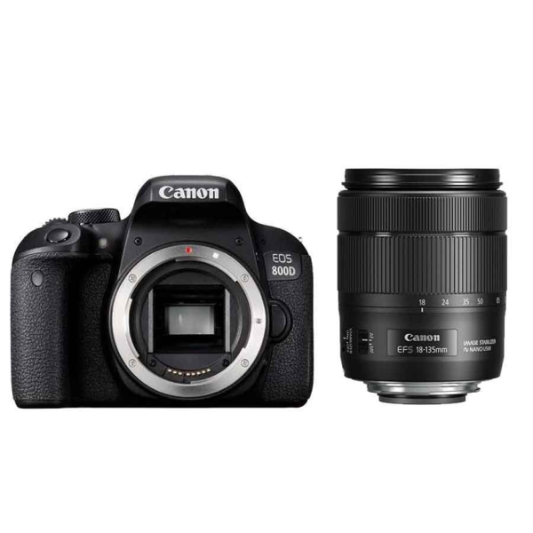 ციფრული ფოტოაპარატი Canon EOS 800D 18-135 IS STM KIT Black