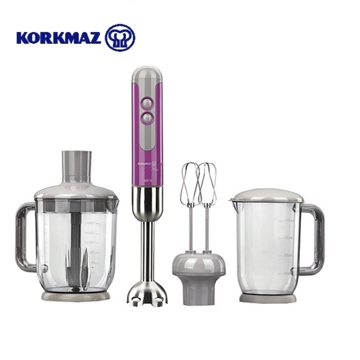 ბლენდერის იასამნისფერი კრებული Korkmaz A447-04 hand Blender Set/Purple