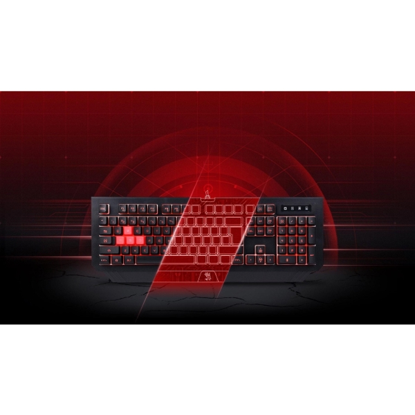 კლავიატურა A4Tech B125 BLOODY KEYBOARD USB BLACK US+RUSSIAN