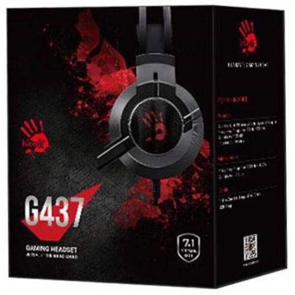 ყურსასმენი A4Tech G437 BLOODY HEADSET GUN BLACK