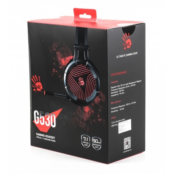 ყურსასმენი A4Tech G530 BLOODY GLARE GAMING HEADSET 7.1