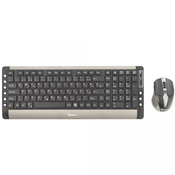 კლავიატურა + მაუსი SBOX WKM-26 Wireless Keyboard And Mouse Combo Gray