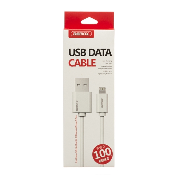 USB კაბელი REMAX Fast Charging Cable RC-007i Lightning white