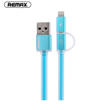 USB კაბელი REMAX 2 IN 1 Cable Aurora RC 020t blue