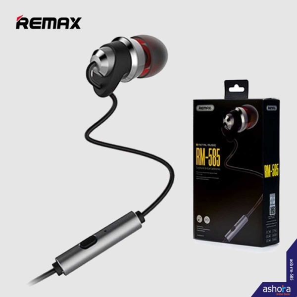 ყურსასმენი REMAX Earphone RM 585 black